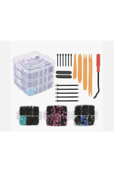 Alayjah 723 PCS Car Retainer Clip & Plastic Fasteners Kit 23 Sizes for Car Do...