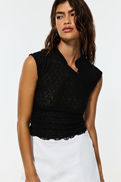 LEFTIES Dantel qipao top