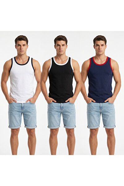 Barinoska Men's Sleeveless Sports Athlete Set Package Summer Single Jersey Co...