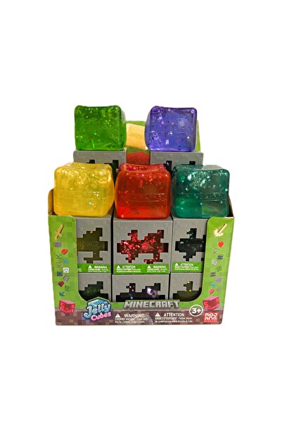 JELLY (1 ADET) Minecraft Cube Squishy Comparable to Nee Doh Viral Squshy