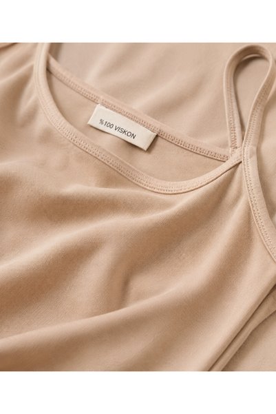 Yalçınoğlu Women's Viscose Strap Tank Top Soft Textured Lightweight Fabric Basic Daily Use Comfortable Fit Breathable Fabric