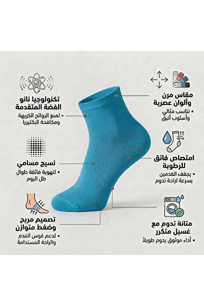 DODOLIZA Women Classic Bamboo Comfort Socks with Nano Silver Anti Bacterial M...