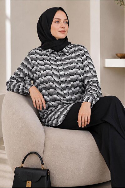 Alvina Patterned Satin Tunic 20972