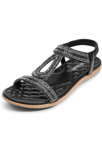 OEM Sandale de dama DREAM PAIRS, poliuretan, negru, 39 EU, 334W