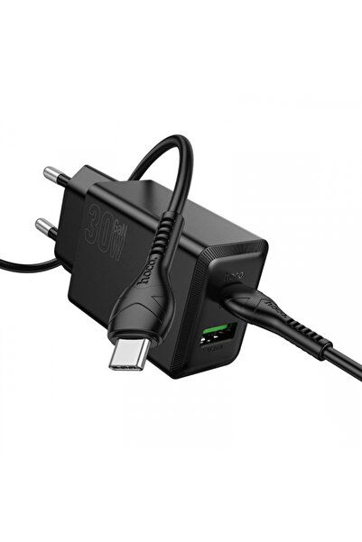 hoco. Incarcator Retea Cu Cablu USB-C HOCO N71, 30W, 3A, 1 x USB-A - 1 x USB-...