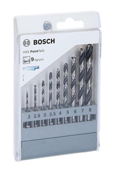 Bosch 2-8mm PointTeQ HEX Metal Matkap Uç Seti HSS 9'lu 2607002826