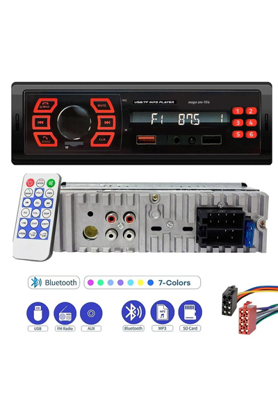 poke audio Oto Teyp 4x50 Watt Bluetooth 2xUSB Şarjlı Fm APP Aplikason Kısa Ka...