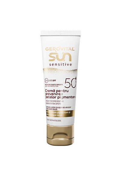 GEROVITAL Crema de fata anti pete pigmentare cu SPF 50+ Sun Sensitive, 50 ml,