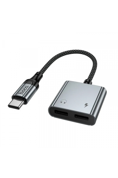 hoco. Adaptor Audio USB-C - USB-C/ USB-C HOCO UPA34A, Gri