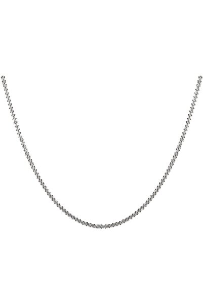 MINZA Textural Women's Necklace, 925 Sterling Silver, Chain Necklace, Handmad...
