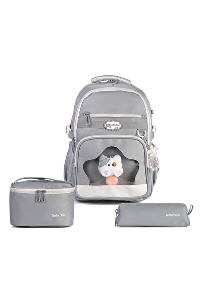 Relaxion Set of 3 Children's Primary School Bags with Pen Holder and Lunch Ba...