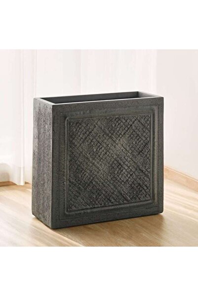 PAN HOME Elish Polyresin Square Planter 60x26.5x58cm - Grey