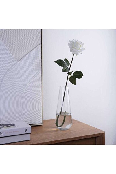 PAN HOME Real Touch Rose Flower Stick 74cm - Ivory
