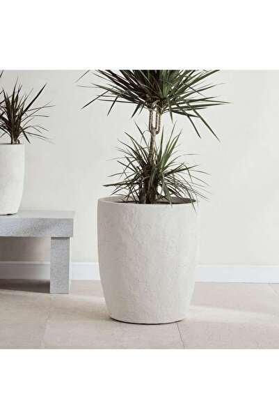 PAN HOME Novato Polyresin Planter 49.5x49.5x56cm - Cream