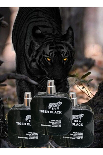 trı 3 Pieces of Tiger Black Perfume 100 ml