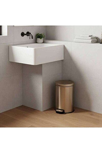 PAN HOME Roman Soft Close Metal Pedal Bin With Fingerprint Resistant 5l 26x20...