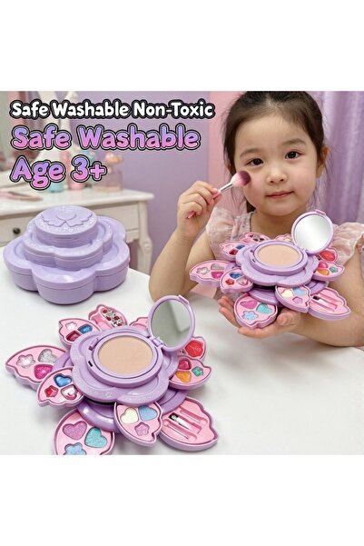 Generic 1 Set Washable Nontoxic Girls Makeup Kit Princess Birthday Rotating F...
