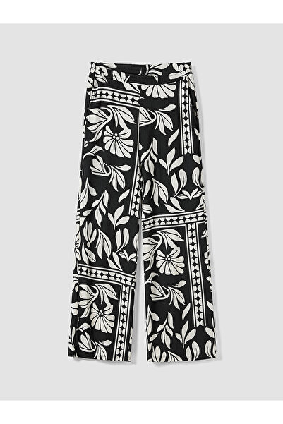 LC Waikiki Vizyon New Season Elastic Waist Patterned Women's Trousers