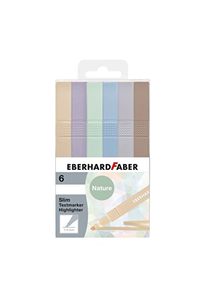 Faber Castell Тънък квадратен комплект хайлайтъри, 6 цвята, Еберхард Фабер