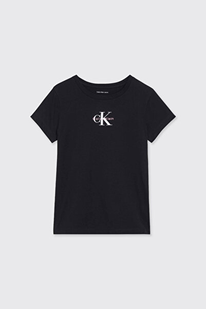 Calvin Klein Kız Çocuk Siyah Tişört