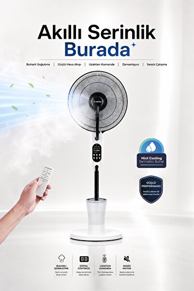 Kensa Dış Mekana Uygun Yüksek Güçlü Buharlı Serinletici Fan