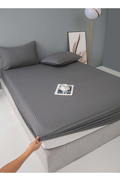 LUNA HOME Fitted sheet with elastic corner 90*200+30cm with 2 pillow cases, b...