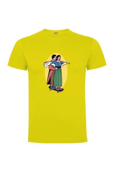 iLovePrints Skateboarding Folklore Fun Tshirt