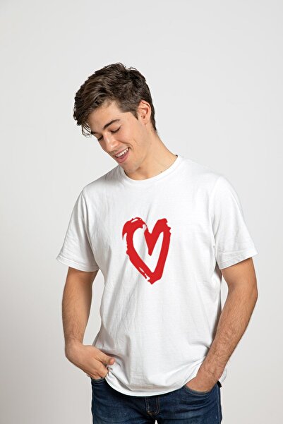 iLovePrints Μπλούζα Valentine Σχέδιο με Καρδιά