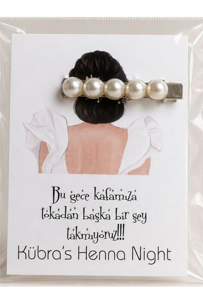 43 cici süsler organizasyon Kişiye Özel Henna Night Kına Hediyesi İncili Toka...