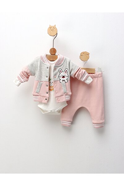 MiniKids Costumas 3 piese, Rabbit Love, cu corai