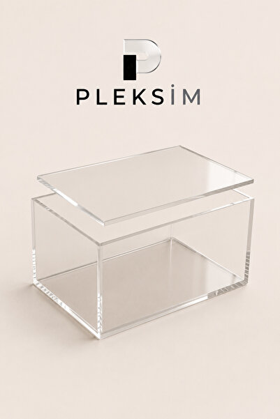 ulusoypleksi Premium Şeffaf Kapaklı Çok Amaçlı Saklama Kutusu (20cm x 15cm x ...