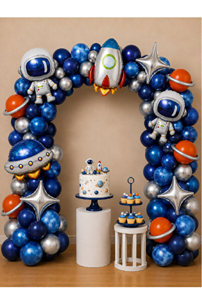 Magique Party Astronot/ Uzay Temalı Balon Zinciri Seti - 100 Parça