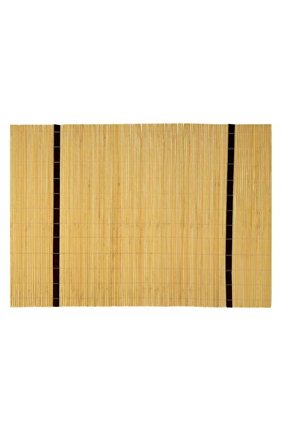 Z Store Бамбукова поставка за чинии с кафяви райета, 45x30см