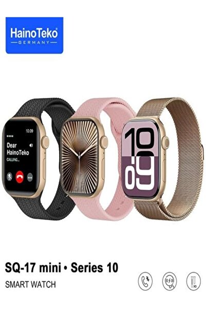 HAINOTEKO SQ17 Smart Watch with AMOLED Display 3 Pair Straps and Wireless Cha...