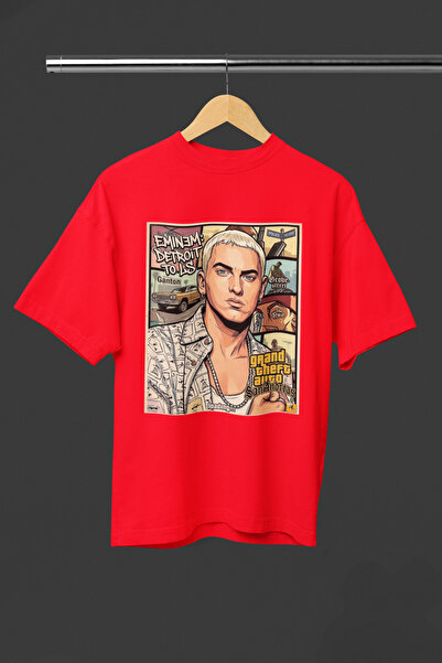 MG Emi̇nem Printed Crewneck Cotton Oversize Fit Unisex Tshirt