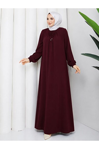 SudeHlt.co Hijab Square Collar Dress