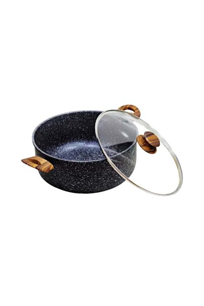 HOMEWAY Homey Marble Pot with Lid 24 cm