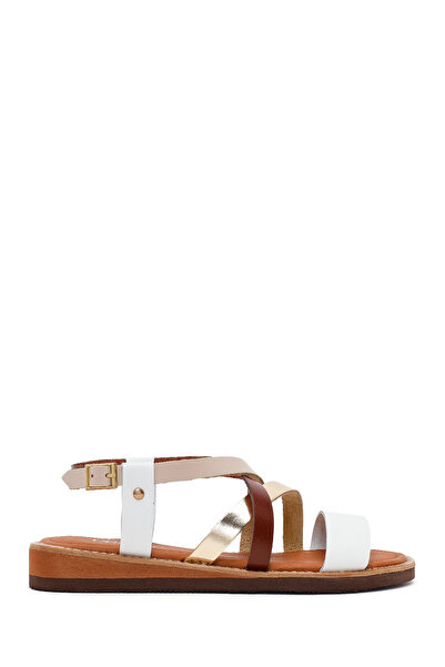 Derimod Women's Multicolored Ankle Buckle Leather Bodrum Sandals 26Sfd333314