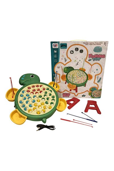 Toybox Battery Operated Turtle Fishing Game with Music, Educational Preschool...