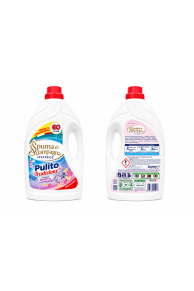 Spuma di Sciampagna Set 2 x Pulito e Tradizione Giardino Fiorito Detergent li...