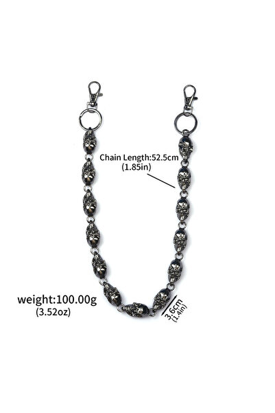 Choice YL0010-01 Vintage Punk Skull Pants Heavy Waist Chain Men Cool Jeans Ch...