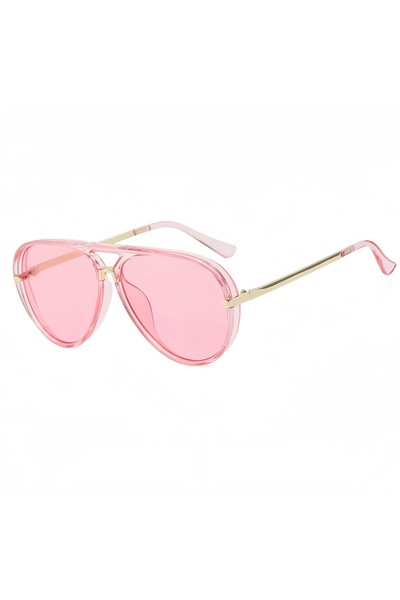 choice2 Pink Fashionable Double-Bridge Aviator-Style Sunglasses for Men and W...