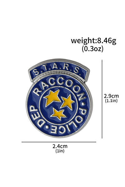 Choice X00688-01 Stars Rescue Raccoon Police Department Enamel Pins Terrifyin...