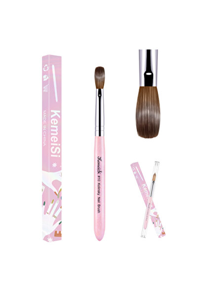 choice2 S025-10 100% Kolinsky Acrylic Nail Brush 1Pcs Purple Crimped Wood Han...