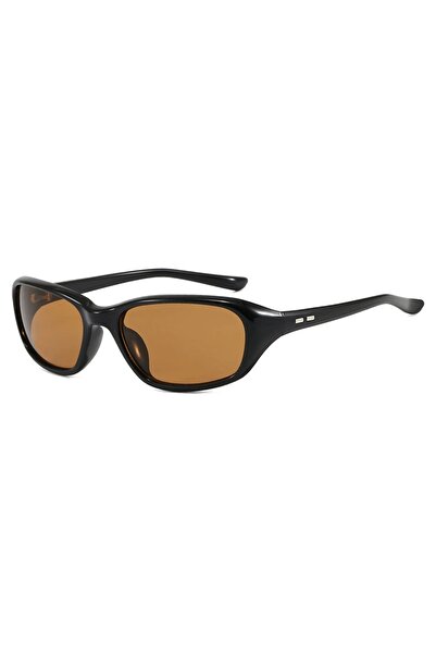 Choice as shown black tea Y2K Retro Sport Sunglasses for Women Men Brown Lens...