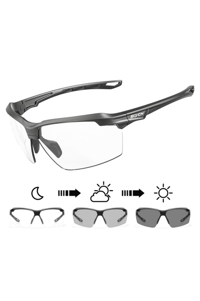 Choice4 Photochromic-01 SCVCN Photochromic Cycling Glasses Outdoor Running Su...