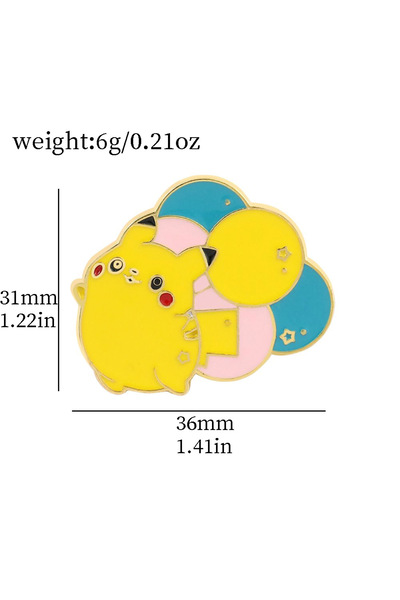 Choice1 Pikachus Kawaii Pokemones Pikachus Snorlax Enamel Pins Brooch for Bac...