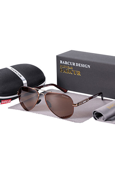 choice2 BARCUR Original Brown BARCUR Men Sunglasses Pilot Polarized Sun glass...