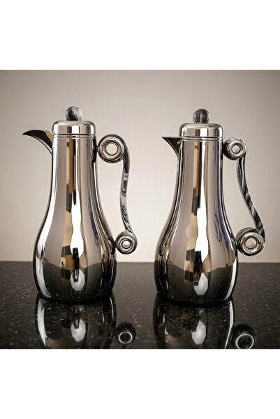 Al Hadaya Mall Trams Steel Stainless Steel Marble Design Luxury Set - Shiny S...