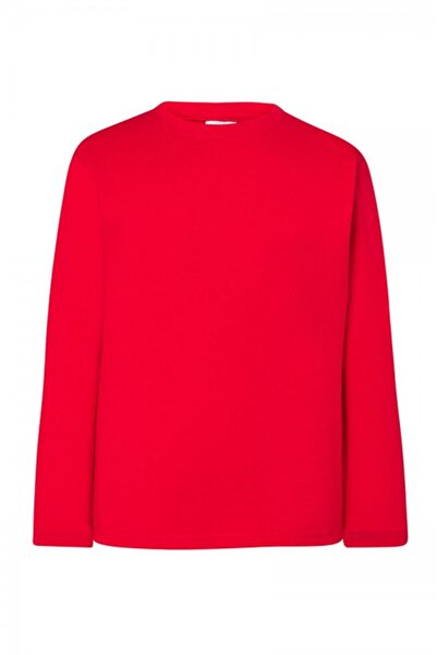 JHK Tricou cu mânecă lungă pentru copii, 100% bumbac, Sydney, roșu
